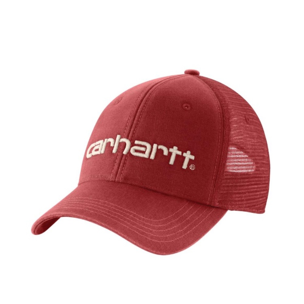 NWT Carhartt Dark Brick Red Mesh Canvas Ball Cap